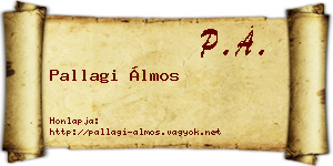 Pallagi Álmos névjegykártya